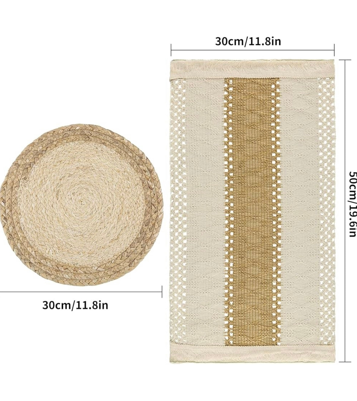Handmade Boho Placemats Set of 6