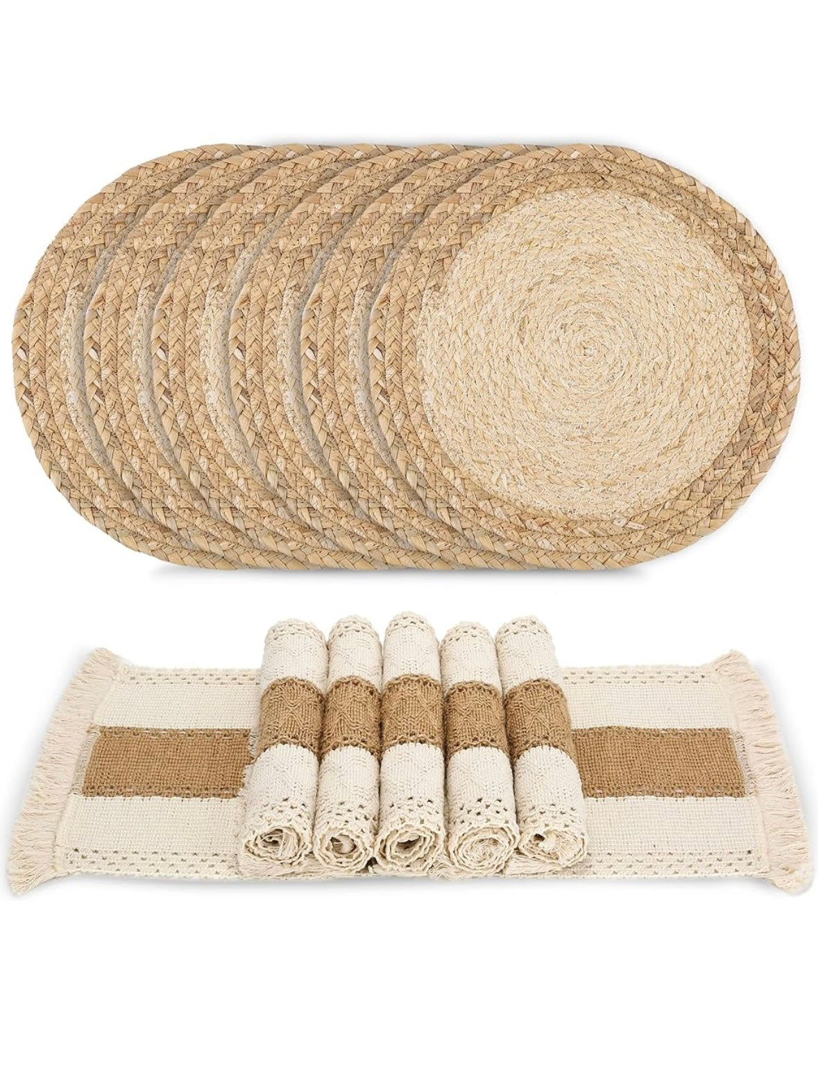 Handmade Boho Placemats Set of 6