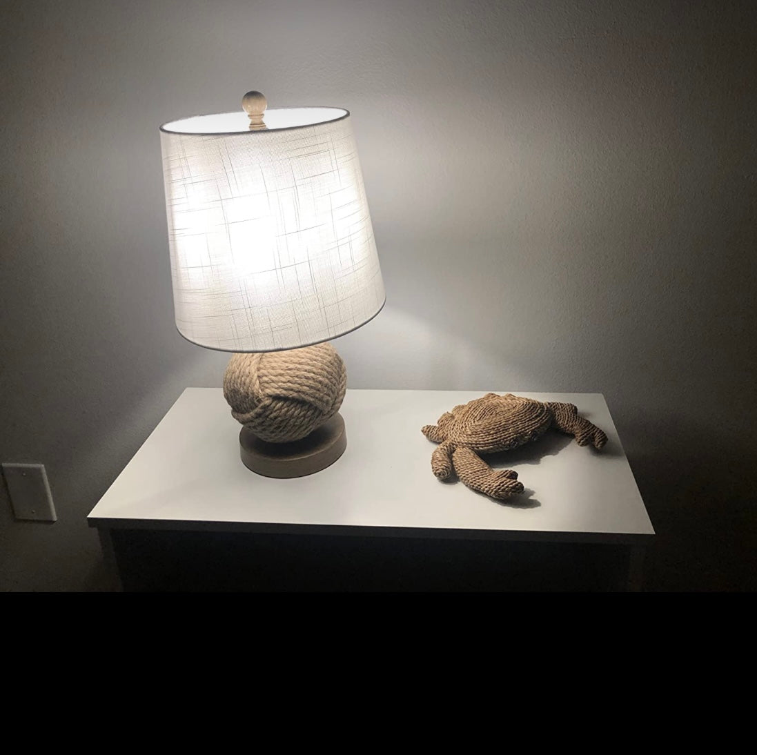 18" Rope Ball LED Table Lamp Coastal