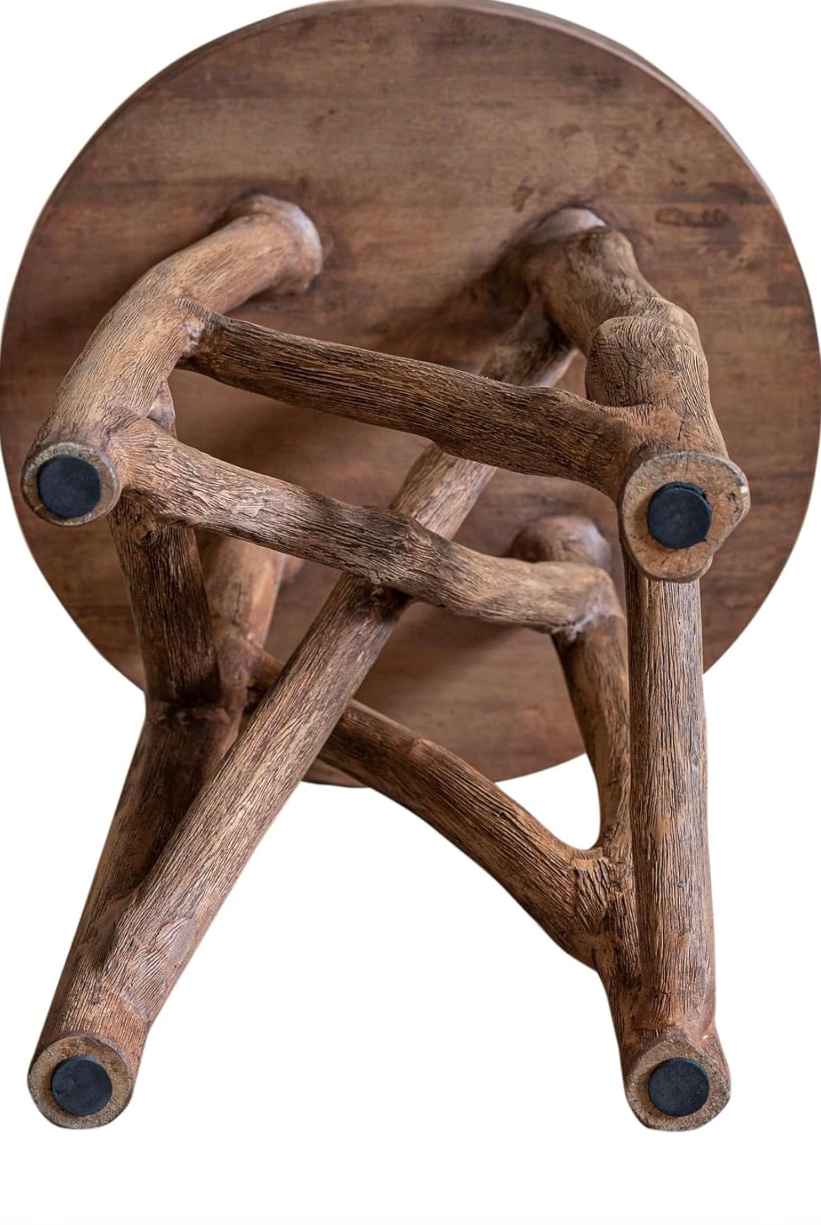 Solid Wood Round Side Table