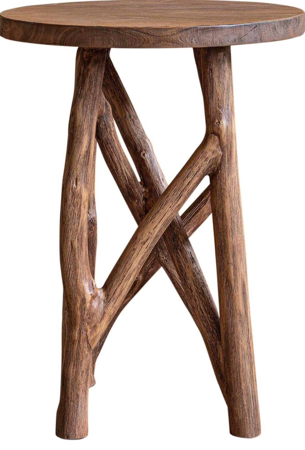 Solid Wood Round Side Table