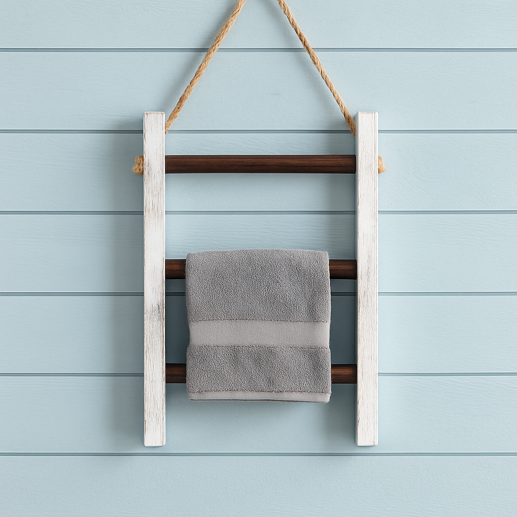 Mini Hanging Rustic Wooden Ladder Shelves