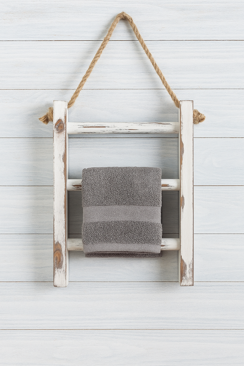 Mini Hanging Rustic Wooden Ladder Shelves
