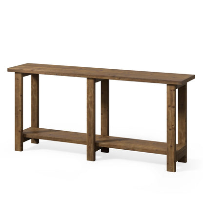 Solid Wood Console Table, 70.9" Sofa Table Behind Couch for Entryway
