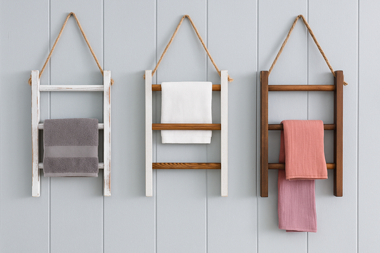 Mini Hanging Rustic Wooden Ladder Shelves