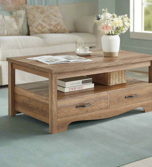 Farmhouse Coffee Table with Storage