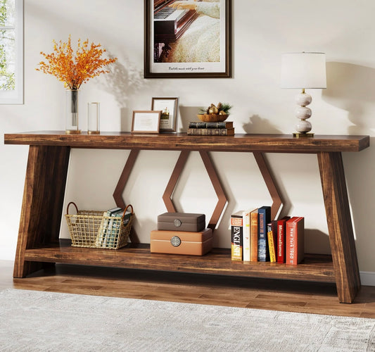 70.86-Inch Console Sofa Table with Storage for Entryway Living Room