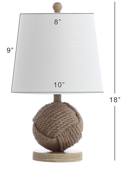 18" Rope Ball LED Table Lamp Coastal
