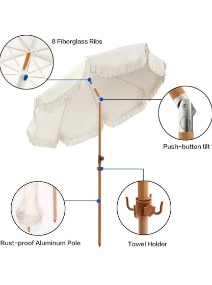 Patio Umbrella with Fringe
