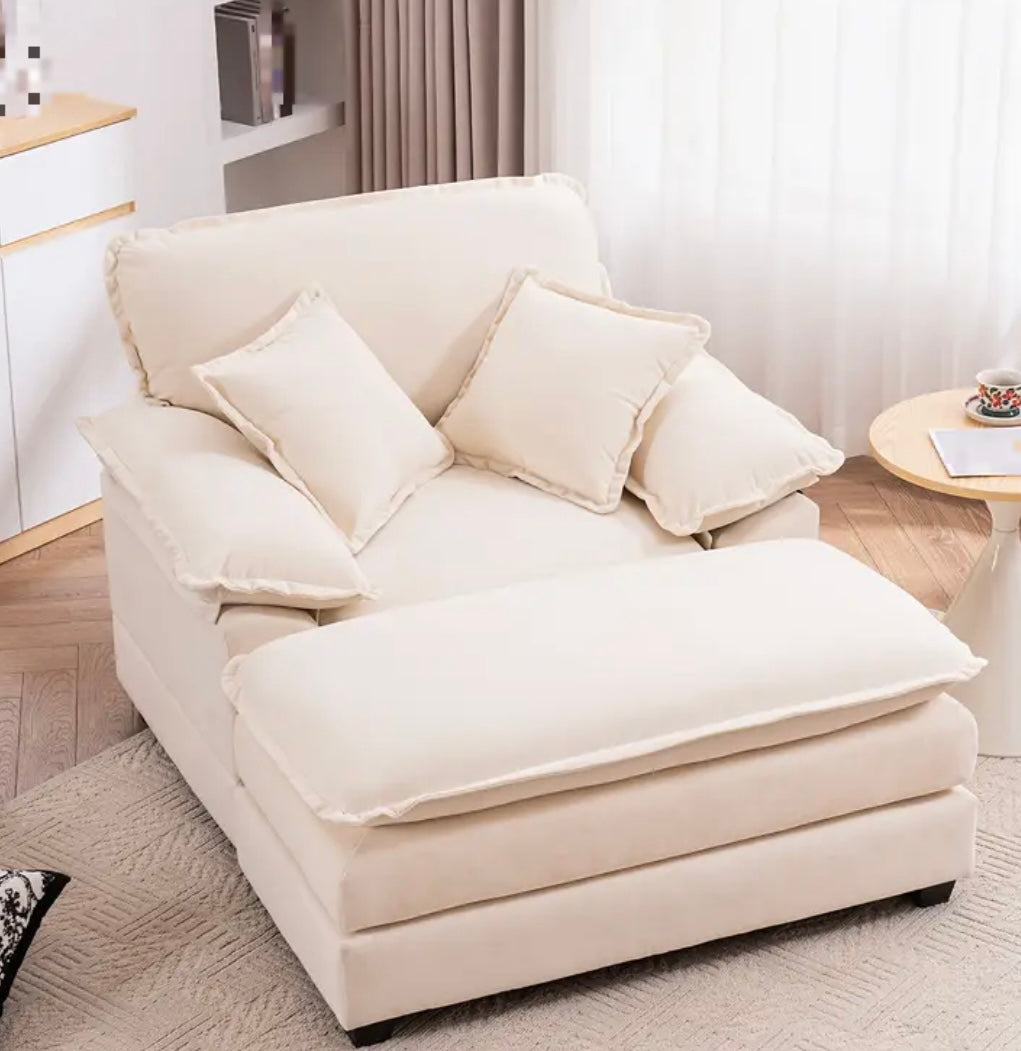 Oversized Chair with Ottoman
