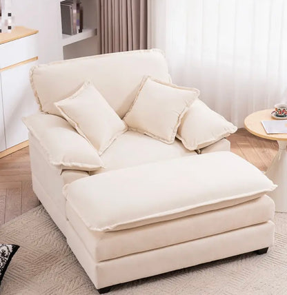 Oversized Chair with Ottoman