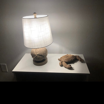 18" Rope Ball LED Table Lamp Coastal
