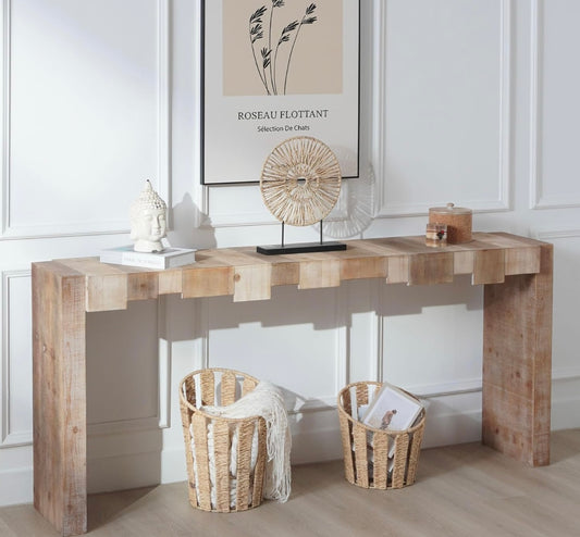 71” Rustic Wooden Console Table