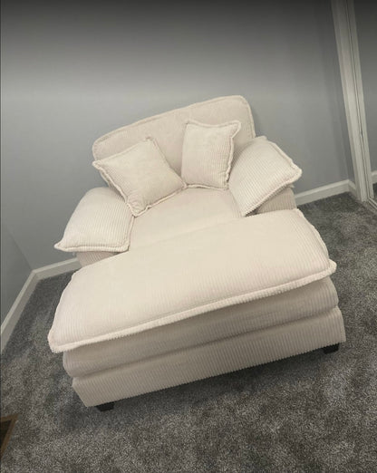 Oversized Chair with Ottoman