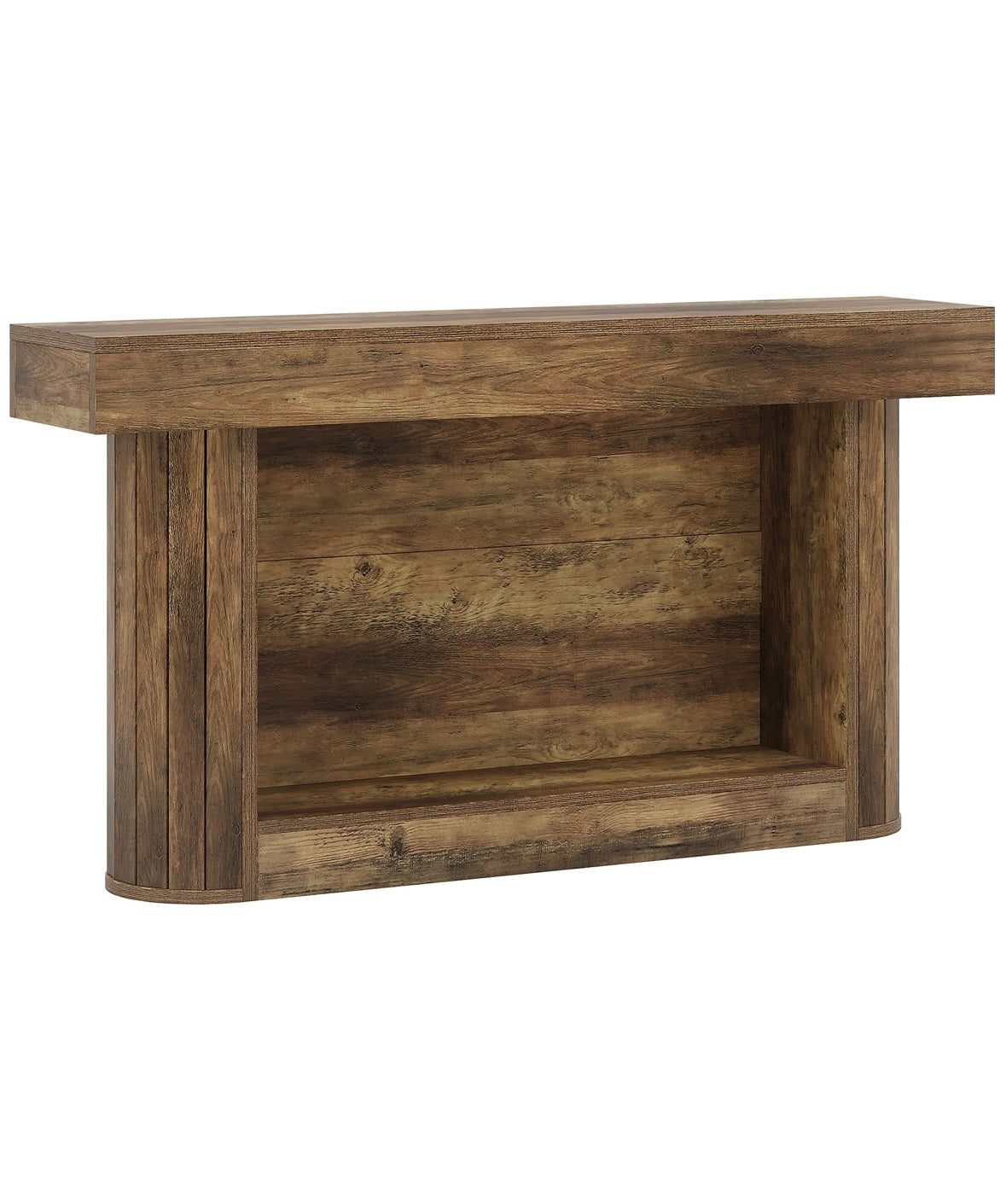 63" Console Table, 2-Tier Entry Hallway Table Sofa Table Behind Couch