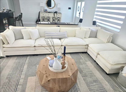 146" U-Shaped Modern Sofa Modular Sectional Cloud Couch