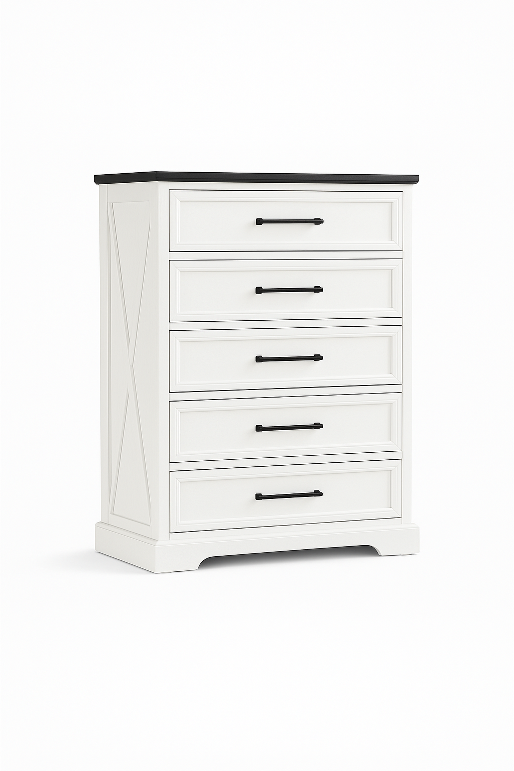 Wooden 5-Drawer Dressers – Available in Brown, White, Gray & More